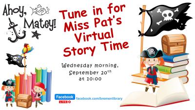 Ohoy, Matey! Tune in for Miss Pat's live stream