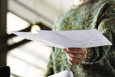 Handing over a document