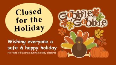 Closed for Thanksgiving Holiday
